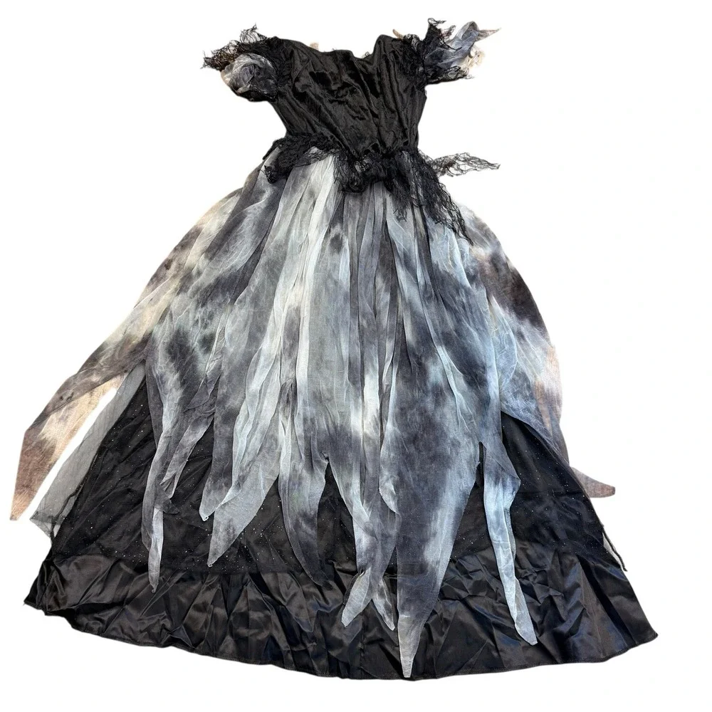 Spirit Halloween Cemetery Bride Frankenstein Child M Halloween Costume Gown Only